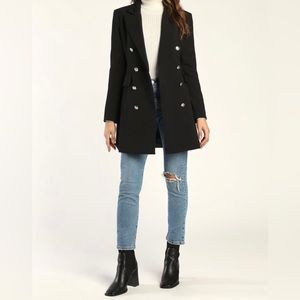 Black double breasted coat!